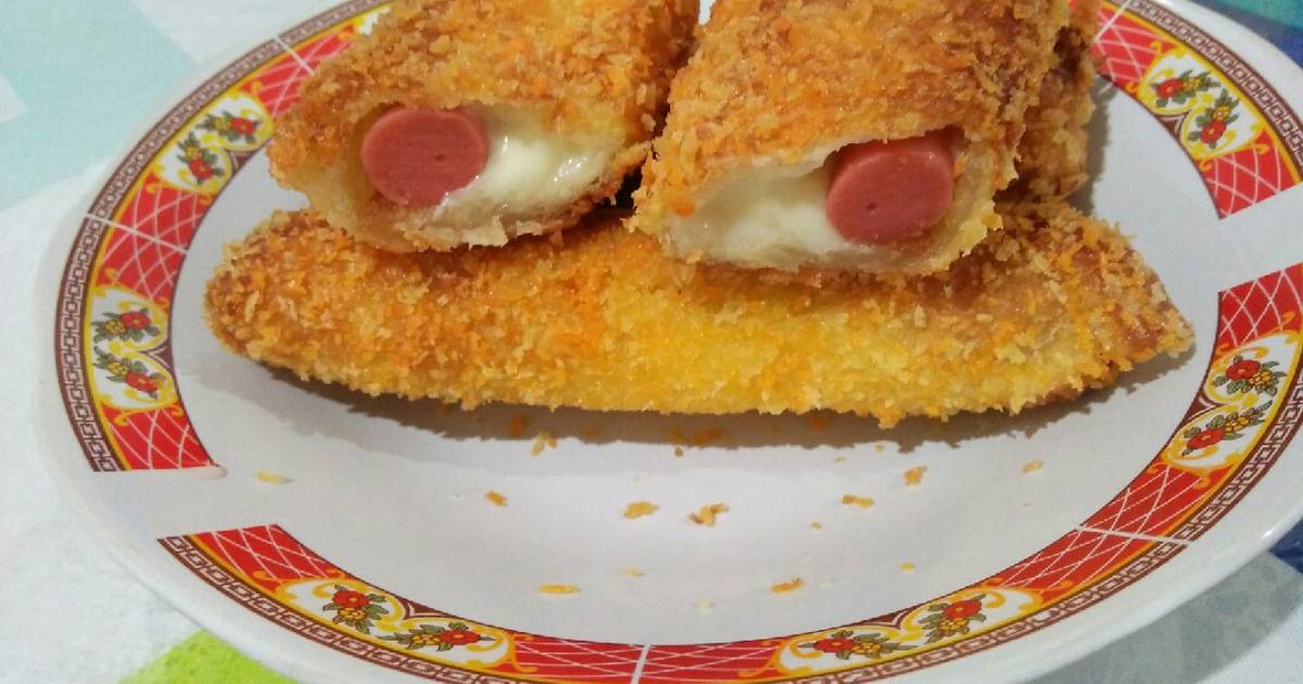 Resep Roti tawar goreng isi sosis mozarella oleh Rosita 