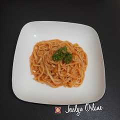 Creamy Pink Pasta Low Budget ala Mie Pipih by : Jesslyn Orlane-レシピのメイン写真
