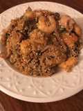 Falso risotto de quinoa y frutos de mar