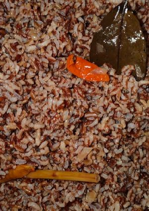 Foto resep Nasi (merah) Liwet Kecombrang