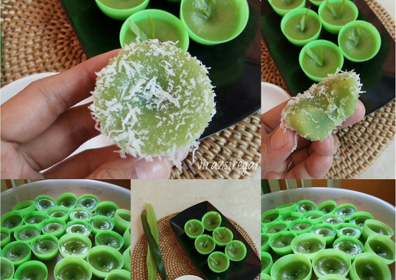 Kue Lumpang Pandan Suji (tanpa SANTAN)