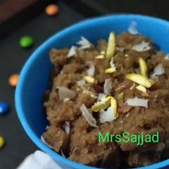 A picture of Chocolate Sooji Halwa.