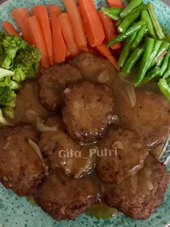 Foto resep Bistik daging cincang (mixed sapi & ayam), kesukaan semua anak