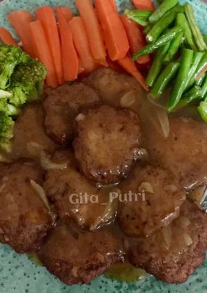 Foto resep Bistik daging cincang (mixed sapi & ayam), kesukaan semua anak