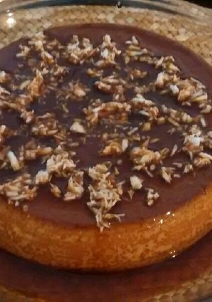 Una foto de Flan de coco