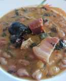 42. Fabada de alubias pintas y espinacas / Cocción lenta