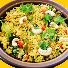 A picture of Pearl Millet (kambu in Tamil) biryani.