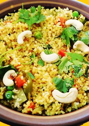 A picture of Pearl Millet (kambu in Tamil) biryani.