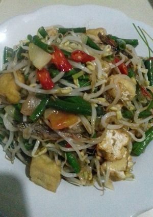Foto resep Tumis Tauge Kacang Panjang with Ikan Asin