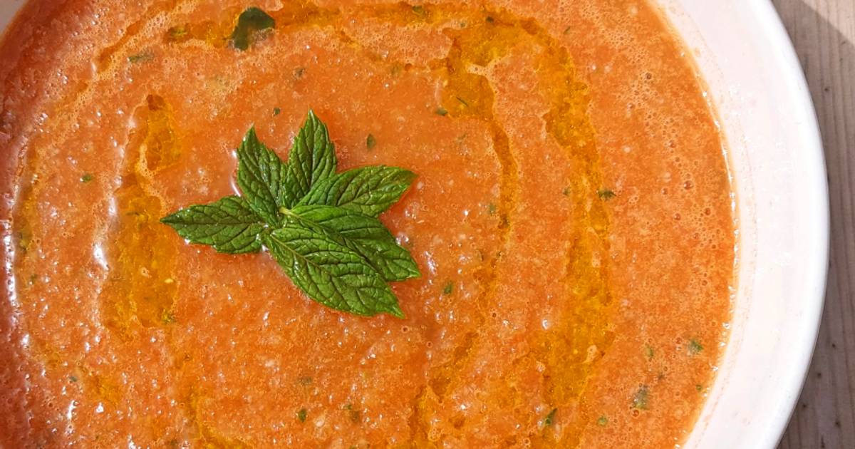 Gaspacho pastèque melon vert et de La Cuisine d une blonde