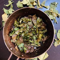 A picture of Roasted Neem leaves.