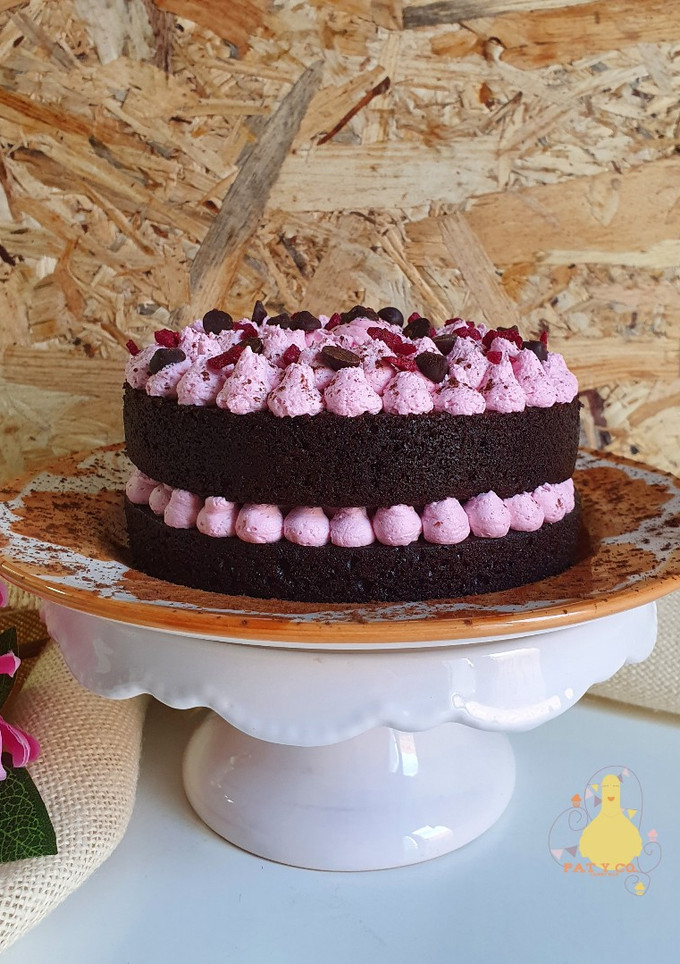 Una foto de Tarta de choco y frambuesa