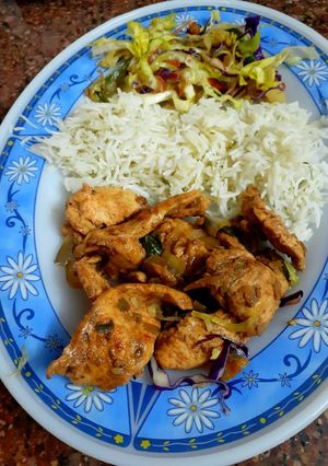 A picture of Mongolian Chicken.