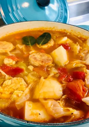 燉天貝蔬食羅宋湯 的食譜成品照片