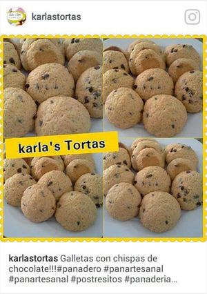 Una foto de Galletas con chispa de chocolate
