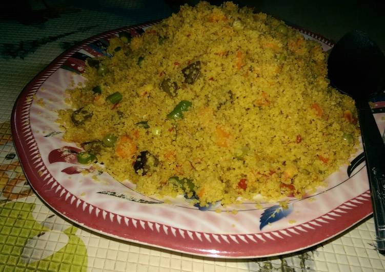 Simple Way to Make Favorite Cous-cous jollof wit veggies