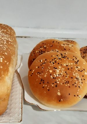صورة لوصفة خبز اللب مع خبيزات الهامبرغر pain de mie