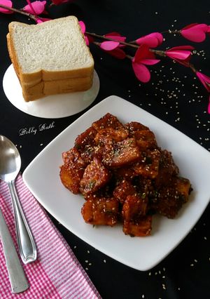 A picture of Honey Chilli Bread.