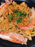 ฟูซิลี่ (fusilli)ซอสต้มยำกุ้ง (พาสต้าเส้นเกลียว) fusilli tom yum