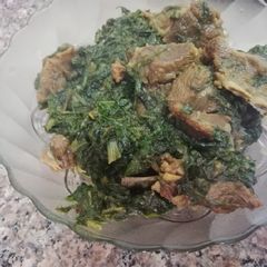 A picture of Palak mutton.
