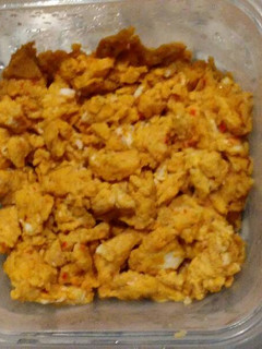 A picture of Bell pepper Scrambled Eggs.