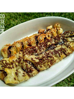 Foto resep Strudel / choco cheese banana pastry