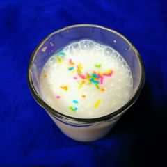 A picture of Curd and Apple  smoothie.