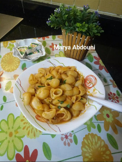 صورة لوصفة معكرونة بصلصة الطماطم 👍👍