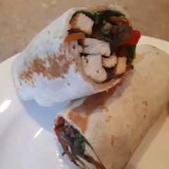 Crispy tofu wraps A picture of Crispy tofu wraps.