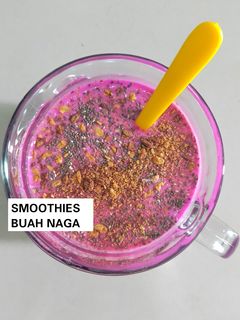 Foto resep Smoothies Buah Naga dengan Oats