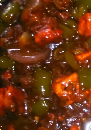 A picture of Cottage Cheese chilli.