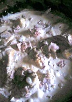 Una foto de Pollo en salsa de crema