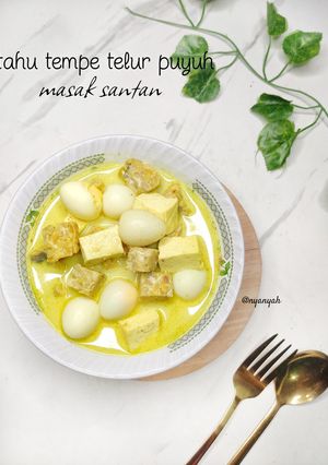 Foto resep Tahu Tempe Telur Puyuh Masak Santan