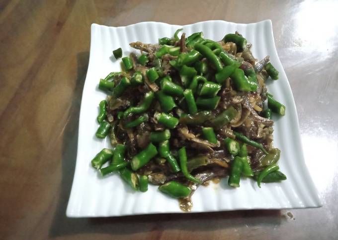 IKAN ASIN SAMBAL CABE HIJAU - DAPUR MARISA