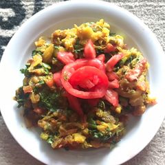 A picture of Vangyach Bharit/ Baigan ka Bharta.