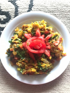 A picture of Vangyach Bharit/ Baigan ka Bharta.