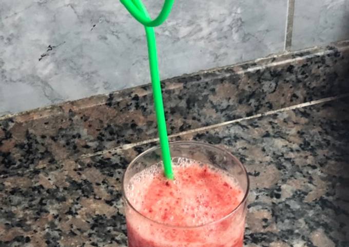 Licuado De Frutilla Y Naranja Receta De Graciela Gauna Cookpad