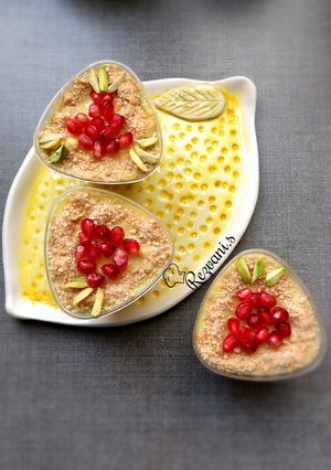 عکسی از دستور دسر زعفرانی