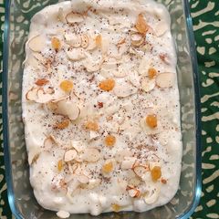 A picture of Almond-Cashew Shrikhand (with homemade hung curd).