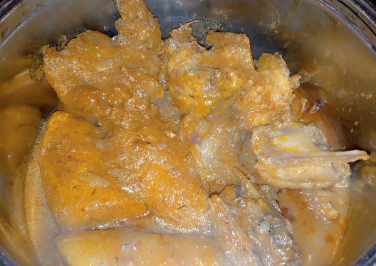 Recipe of Homemade Chicken and plantain peppered soup