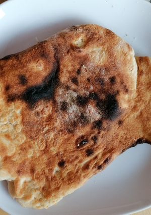 A picture of Naan bread.