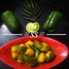 Potato Capsicum curry A picture of Potato Capsicum curry.