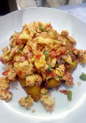 A picture of Tomatoes omelette.