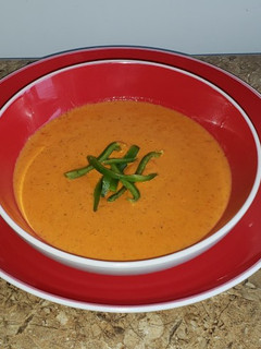 Una foto de Crema de pimientos