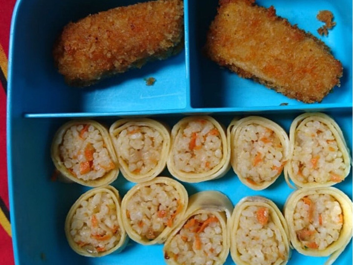 Cara Gampang Membuat Nasi Goreng Mentega Gulung for baby 22M yang Bikin Ngiler