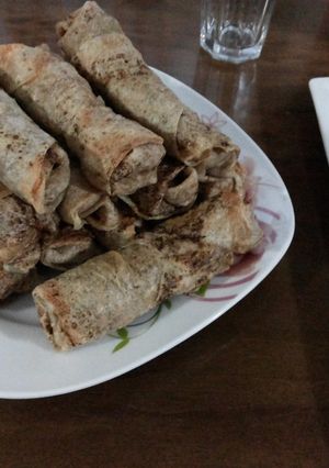 صورة لوصفة رول الدجاج المسحب او رولات المسخن بالفلسطيني