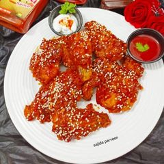 Bbq honey glazed wings A picture of Bbq honey glazed wings.
