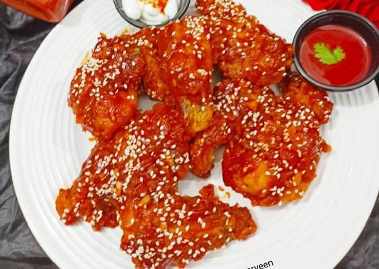 Step-by-Step Guide to Prepare Favorite Bbq honey glazed wings