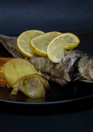 Una foto de Pescado al limón al horno