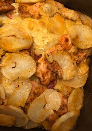 Tepsis csirkemell recept fotója